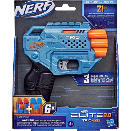 Lança Dardos Nerf Elite 2.0 Trio TD-3 E9957 - Hasbro em Promoção