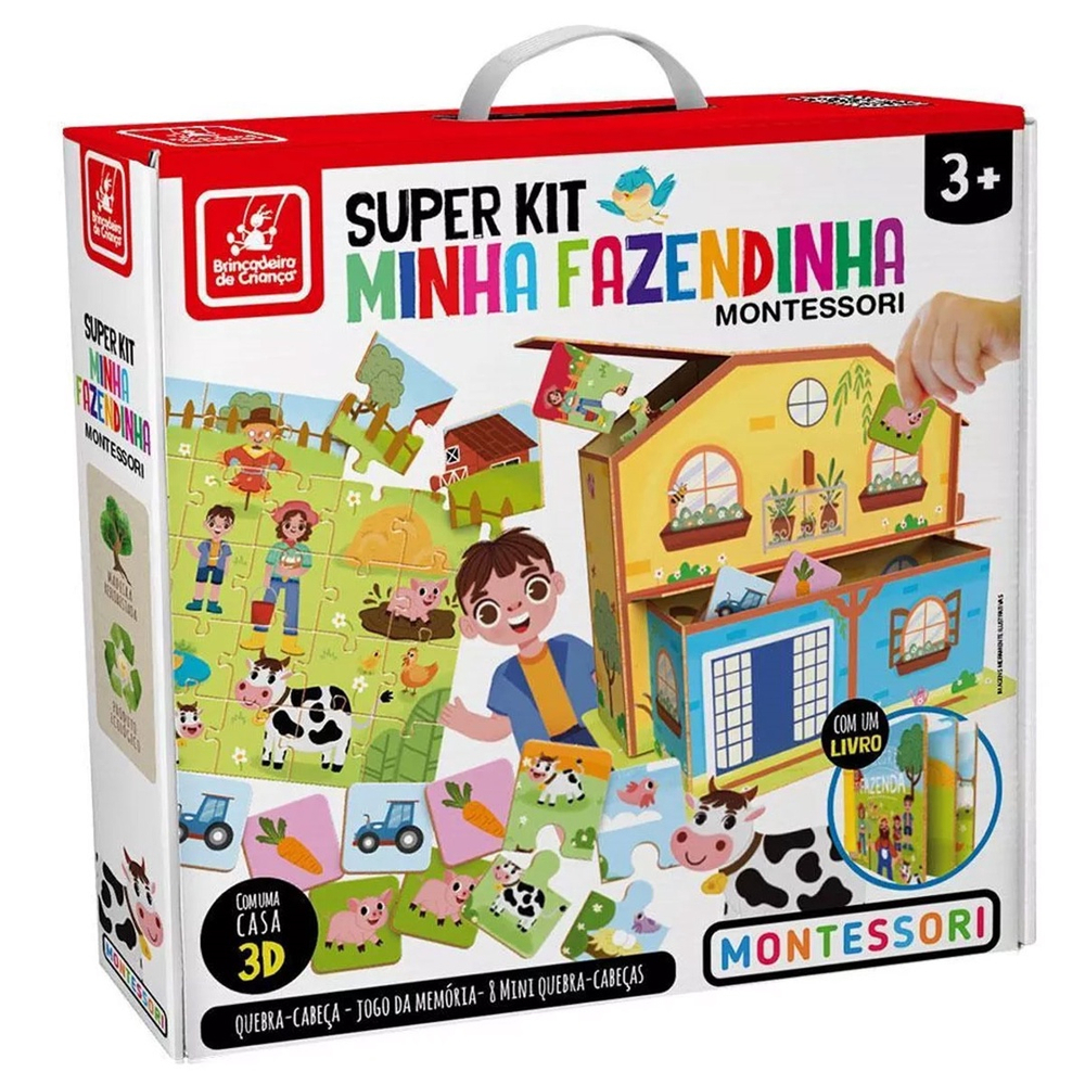 Super kit minha fazendinha montessori - brincadeira de criança - 3416 em  Promoção na Americanas