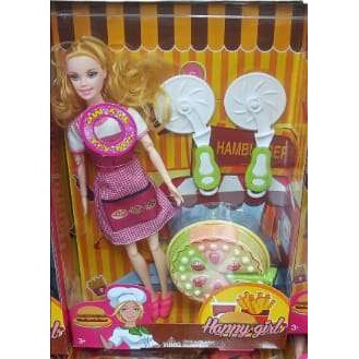 Kit Comidinhas De Brinquedo Bolo + Pizza Da Barbie Cotiplas