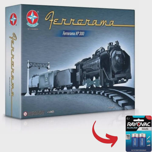 Trem eletrico infantil ferrorama locomotiva com som e luz trenzinho com  trilhos completo em Promoção na Americanas