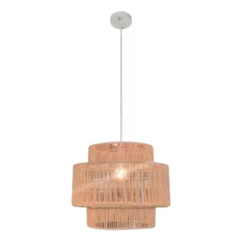 Luminária Pendente Bambu Fibra Natural 360