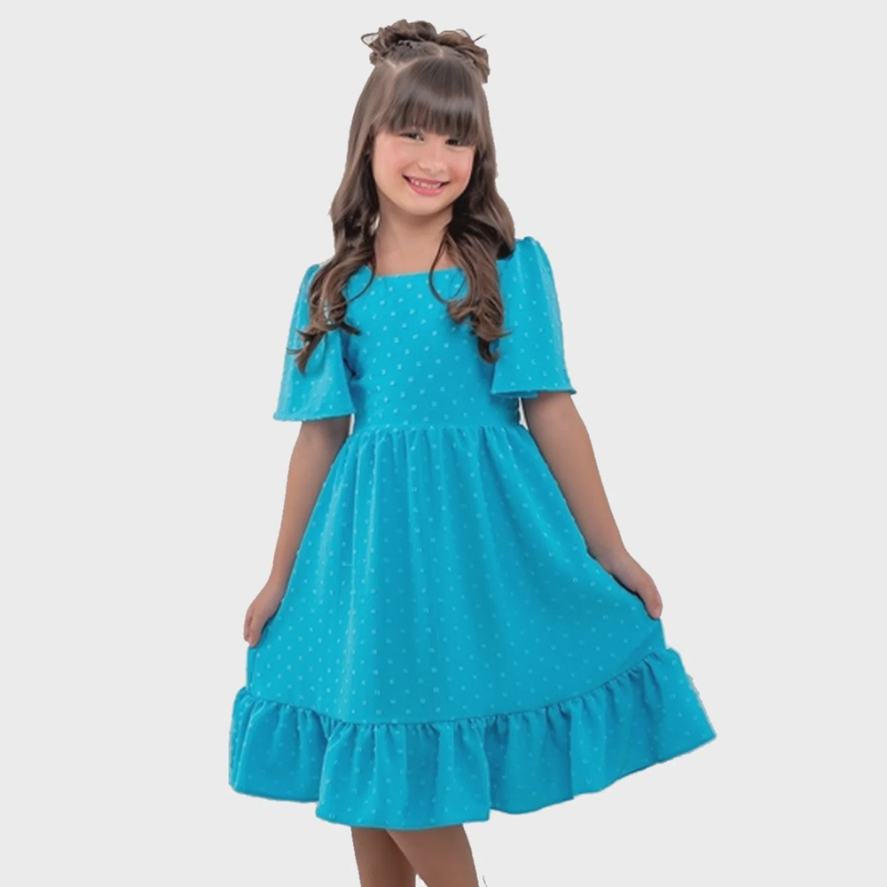 Vestido infantil best sale em crepe