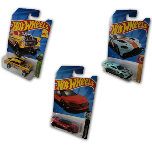 Carrinho Hot Wheels Die Cast FVN40 Sortido - 3 Embalagens com 2 Peças cada