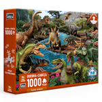 Jogo Puzzle 100 Peças Dinossauros Grow 0100 (123259) na Americanas