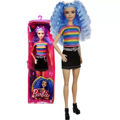 Boneca Barbie Fashionistas Menina Moderna Cabelo Azul - Roupa Fashion  Vestido Rosa Tênis Branco E Acessório Pochete - Número 143 - Mattel  Brinquedos em Promoção na Americanas