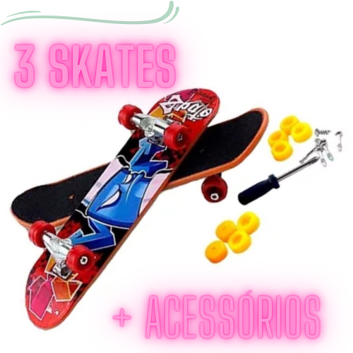 Kit 3 Skate de Dedo Brinquedo + Acessorios Presente Crianças em Promoção na  Americanas