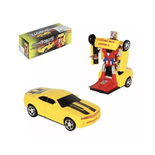 carro policia transformers vira robo 3 d com sons luzes led e