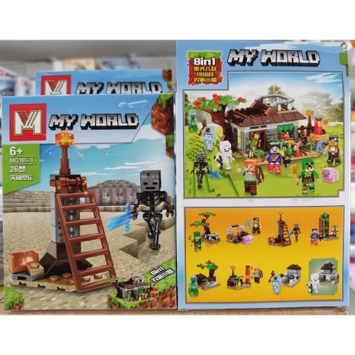 Kit 8 Brinquedo Boneco Minecraft My World Compatível Lego em Promoção na  Americanas