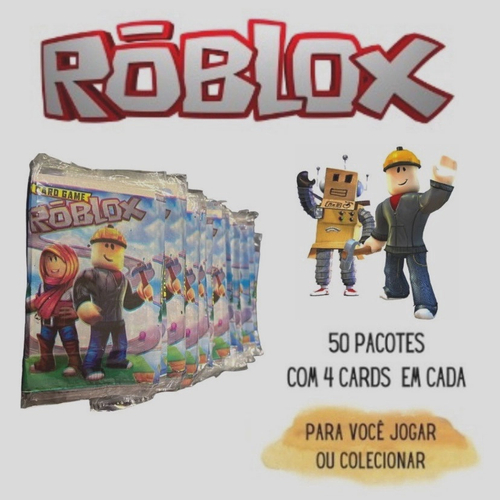 Kit 200 Cards Roblox = 50 Pacotinhos Figurinhas Coleção Bafô