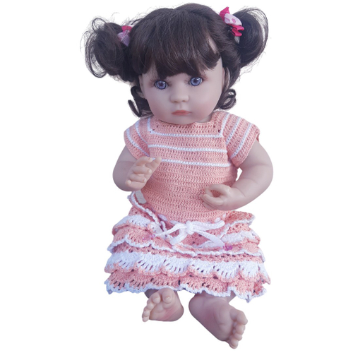 Vestido de crochê para boneca baby alive 