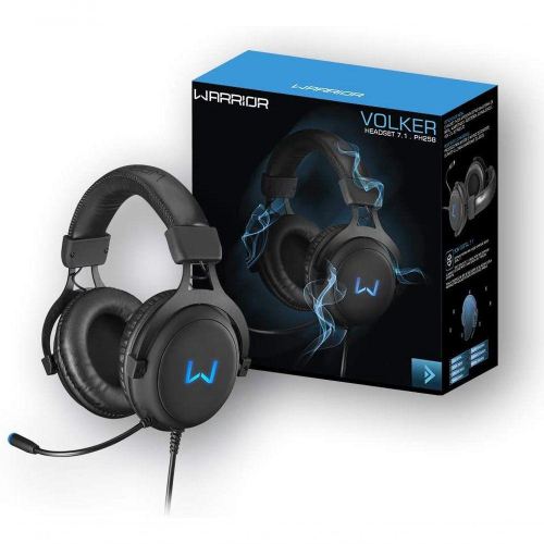 Headset Gamer Warrior Straton Usb 2.0 Stereo Led Ph244 Azul em