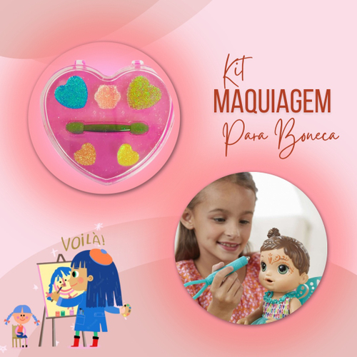 Boneca de maquiagem infantil em promoção