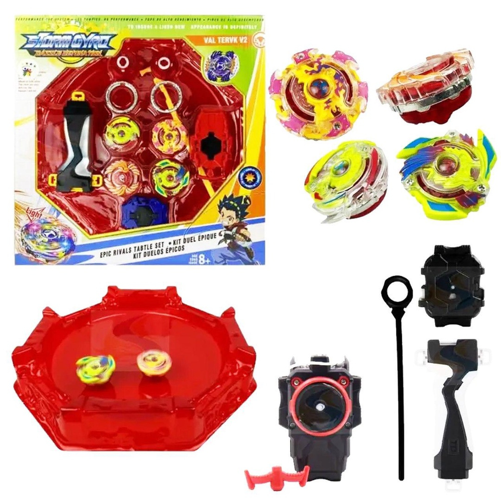 Beyblade 4 In 2 Com Luz + 4 Beyblade + 2 Lançadores Arena em Promoção na  Americanas