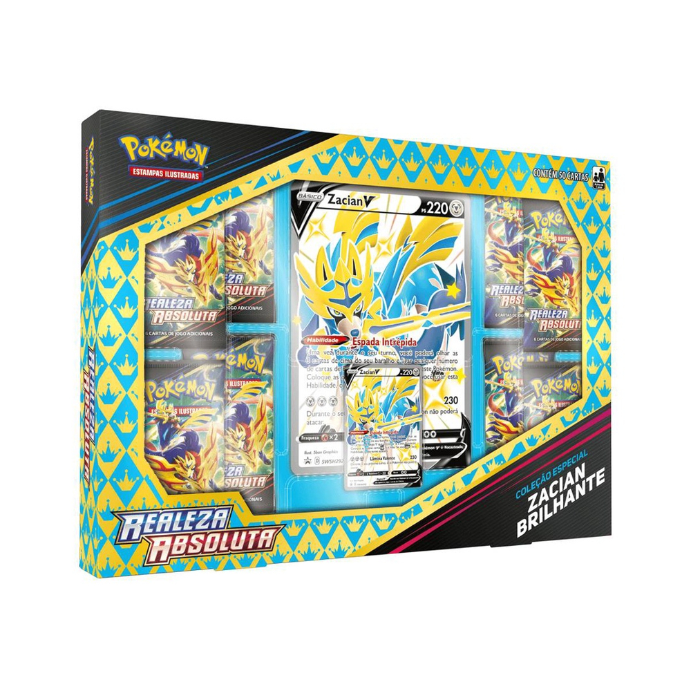 Jogo Pokemon BOX Galar Sobble Zacian Copag 99568 – Starhouse Mega Store