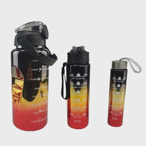 Kit Garrafas 2 Litros + 900ml Frases e Horas 2pçs