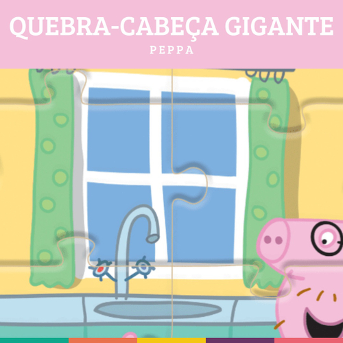 Jogo Quebra Cabeça Gigante Peppa Pig Nig Brinquedos Infantil