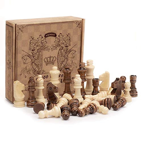 Conjunto de xadrez de madeira para crianças e adultos - 15 Staunton Chess  Set - Grandes Conjuntos de Jogos de Tabuleiro de Xadrez Dobrável -  Armazenamento para Peças Wood Pawns - E-Book