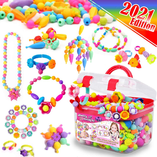 Kits de artesanato infantil para meninas com idade 6 7 8 9 10 anos, kit de  fabricação de joias para pulseiras de 6 a 10 anos de idade para meninas de 6