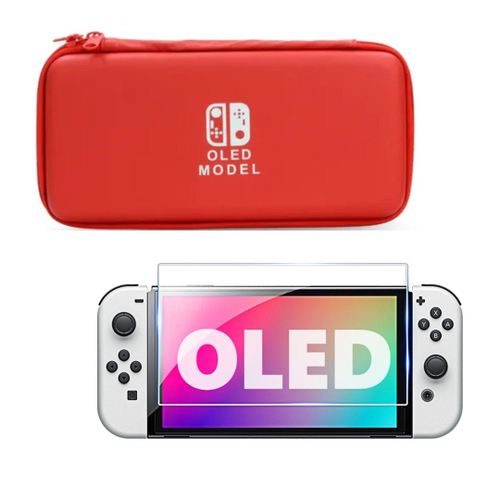 Capa Acrílica E Película De Vidro Para Nintendo Switch Oled