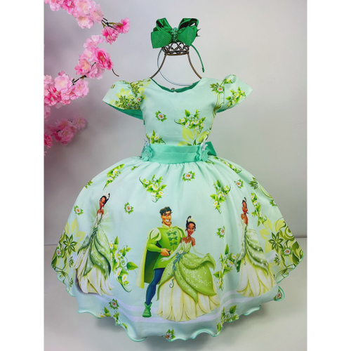 Vestido infantil Tematicos da Miss Moana Baby luxo