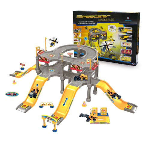 Pista de Carrinhos Helicóptero Double Park Speedster 77 Peças