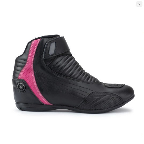 Bota Feminina Motociclista em couro prote o marcha moto cano
