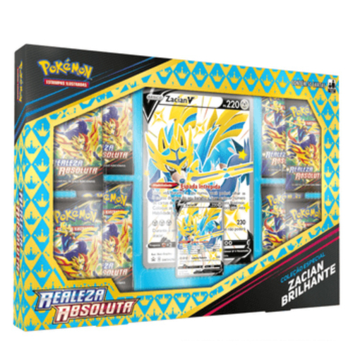 Box Pokémon Cards Zacian V Brilhante Coleção Especial 32199 - Copag em  Promoção na Americanas