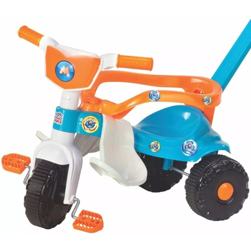 Brinquedo Motoca Infantil Triciclo Herói Amarelo Com Haste no Shoptime