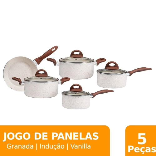 Jogo Panelas Brinox 7131/401 5 Peças Vermelho