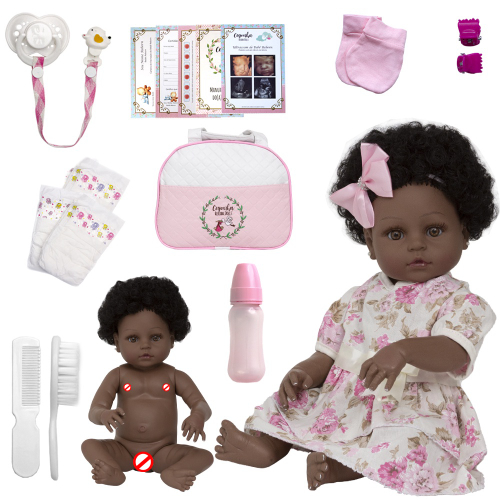 Boneca Bebê Reborn Princesa Negra Morena Loira – Mega Mulher store