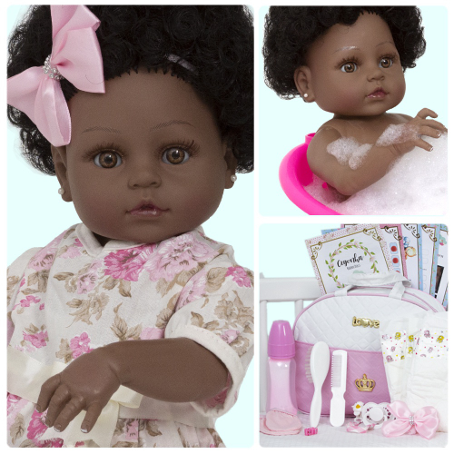 Boneca Bebê Reborn Realista Negra 20 Itens Bolsa Maternidade na Americanas  Empresas