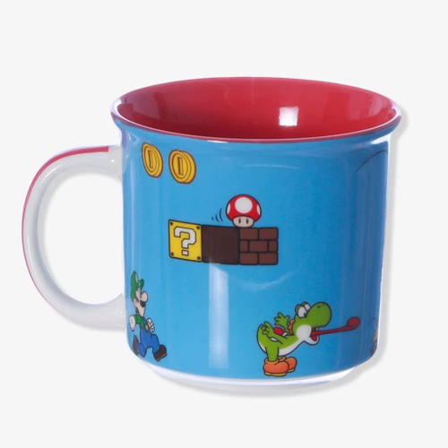 Caneca Super Mário Bros e luigi - Esmaga Tartaruga - Cerâmica