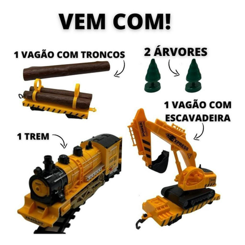 Brinquedo Ferrorama Trem Elétrico Infantil Com Luz E Som