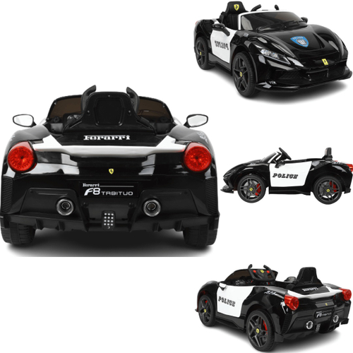 Mini Carro Elétrico Policia com Som e Controle Remoto 12V - 692 - Real  Brinquedos