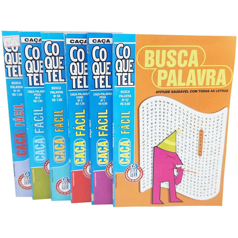 Livro Passatempo Coquetel Coletânea Caça Palavras NívelFácil em Promoção na  Americanas