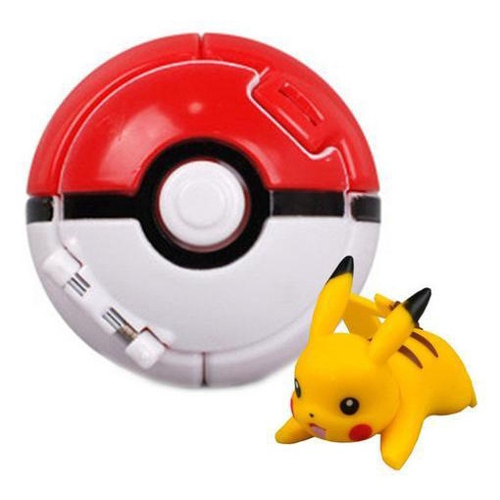 Brinquedo Pokemon Pikachu Na Pokebola Boneco Articulado em