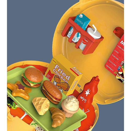 comida brinquedo - Playset hambúrguer infantil realista com bandeja, Brinquedo comida infantil fofo para berçário, jardim infância, jogo cozinha  colorido para Ngumms