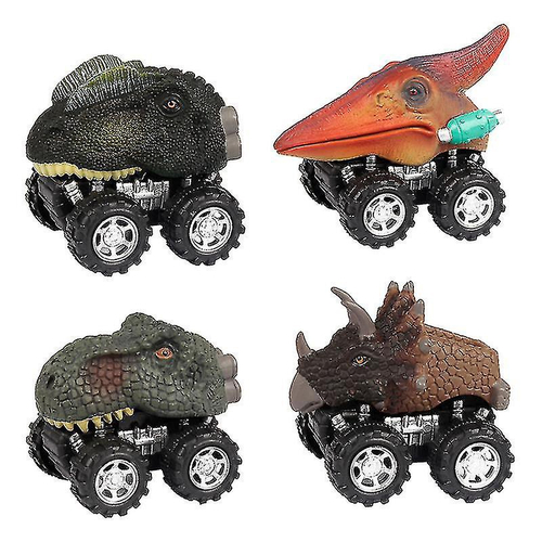 4pcs puxar para trás dinossauro carro brinquedos dino brinquedos