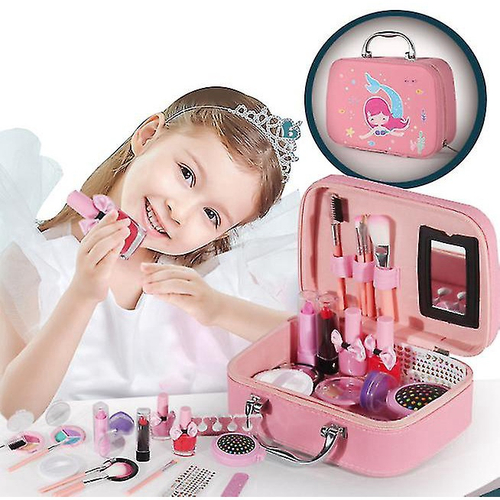 Kit de maquiagem para meninas, elegante e não tóxico para crianças solúveis  em água. Jogo de maquiagem para brincar de maquiagem e brincadeiras  portáteis Kits de maquiagem falsos para meninas Brinqued 