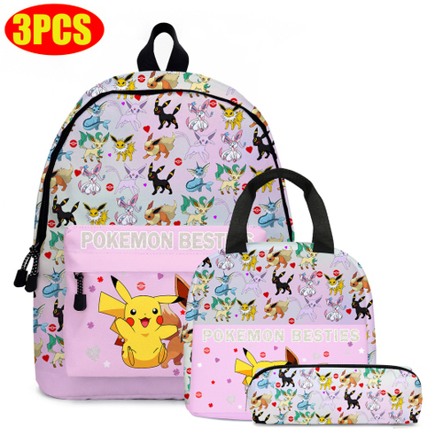 Bag e mini mochila Pokemon Pikachu tipo eletrico desenho geek anime