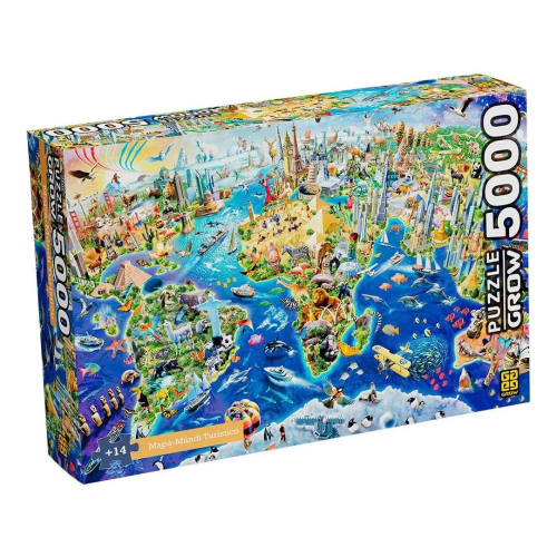 Quebra Cabeça Puzzle 5000 Peças Vista em Portofino 04103 grow Jogo