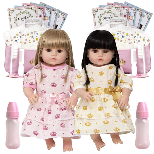 Boneca Bebê Reborn Realista 100% Silicone Bonita Fio a Fio no Shoptime