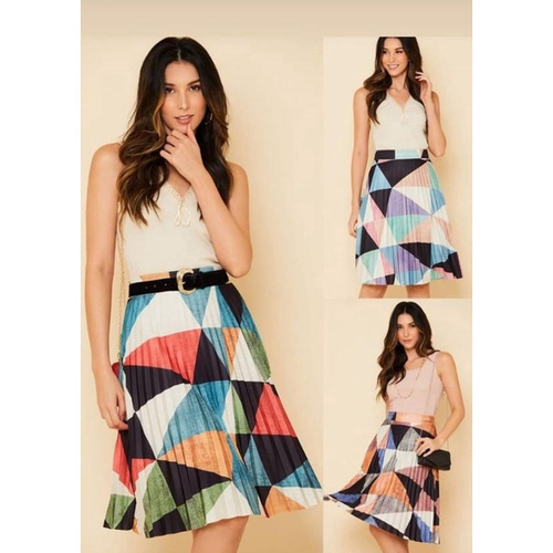 Saia shop midi colorida
