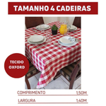 Toalha De Mesa Retangular Xadrez Vermelho Babado 160m, Blauss Maison