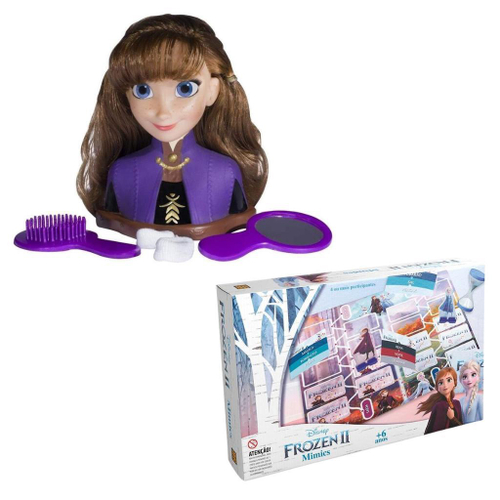 Boneca Cabeça Busto Frozen 2 Anna Disney + Maquiagem em Promoção na  Americanas