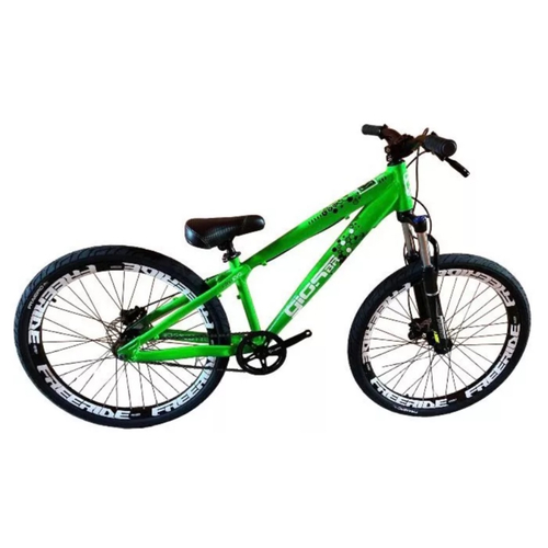 Bicicleta TUFF25 Freeride Aro 26 Verde Neon 21V VikingX no Shoptime