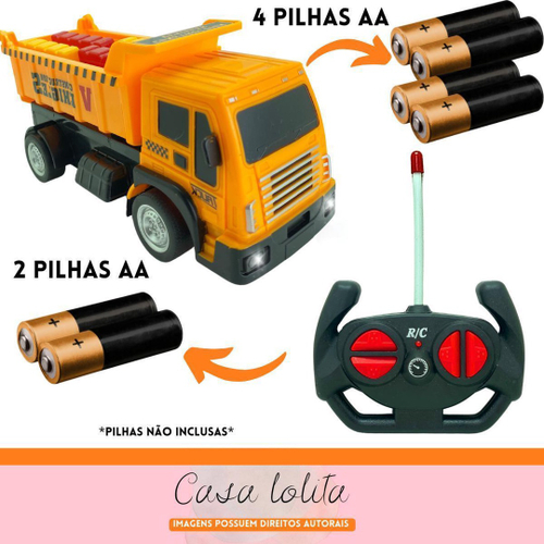 Brinquedo Caminhão Caçamba Caçambão Max Com Pá Grande - Tilin em Promoção  na Americanas