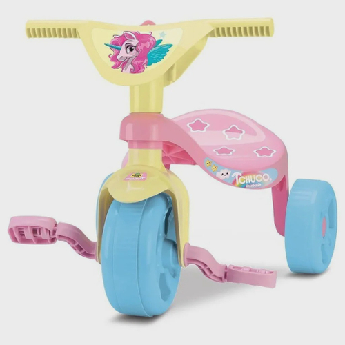 Triciclo Motoca Infantil Unicórnio Com Haste Tchuco Samba Toys