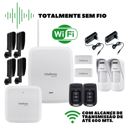 Kit Sistema De Alarme s/ Fio Amt 8000 Slim em Promoção na Americanas