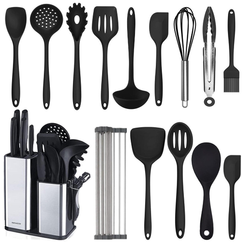 Kit Jogo de Cozinha Rosa 7 Utensílios de Silicone Pote Inox na Americanas  Empresas